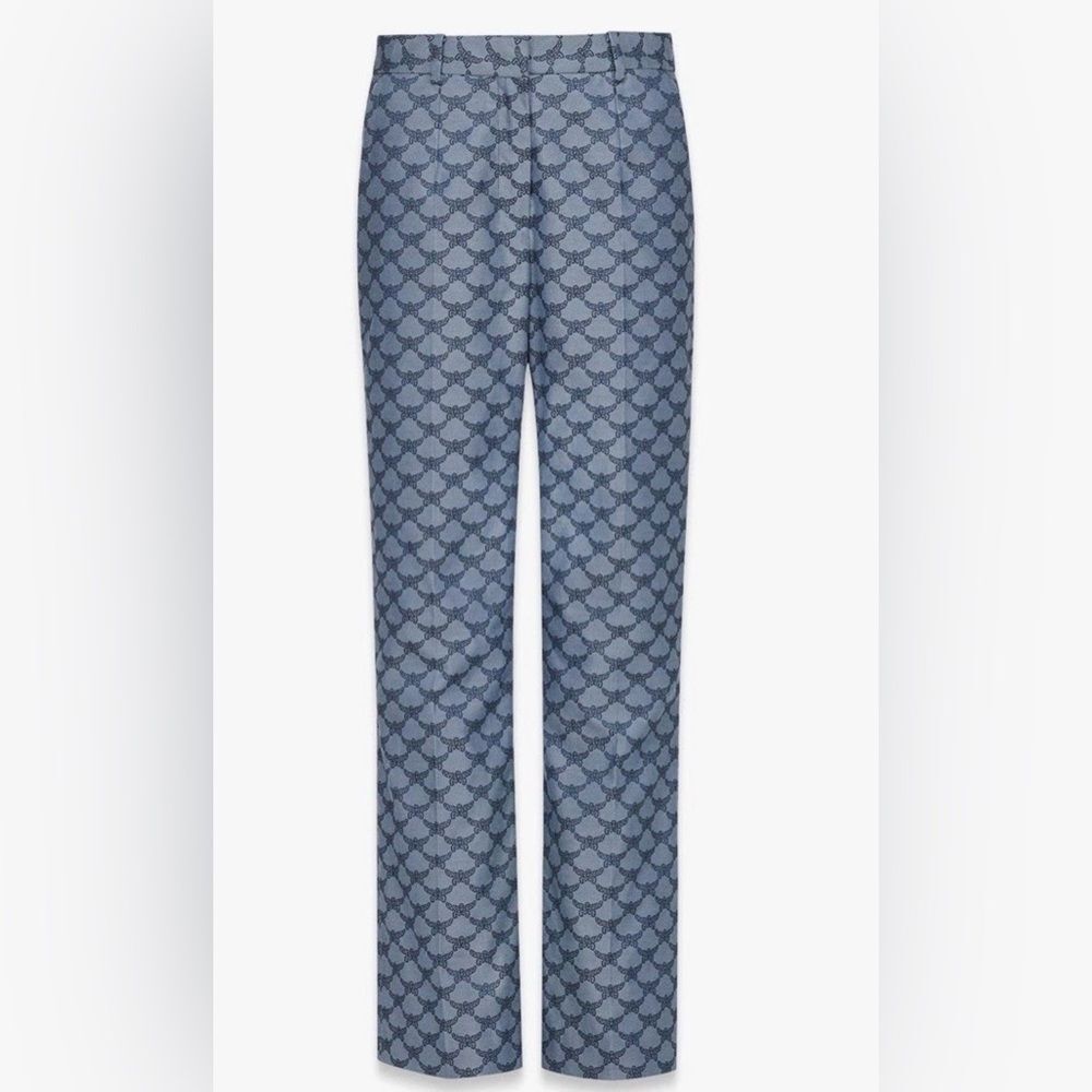 MCM Flared Pants in Lauretos Denim Jacquard | Blue | 42IT (6US)